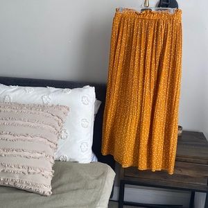 EXLURA Womens High Waist Polka Dot Pleated Skirt